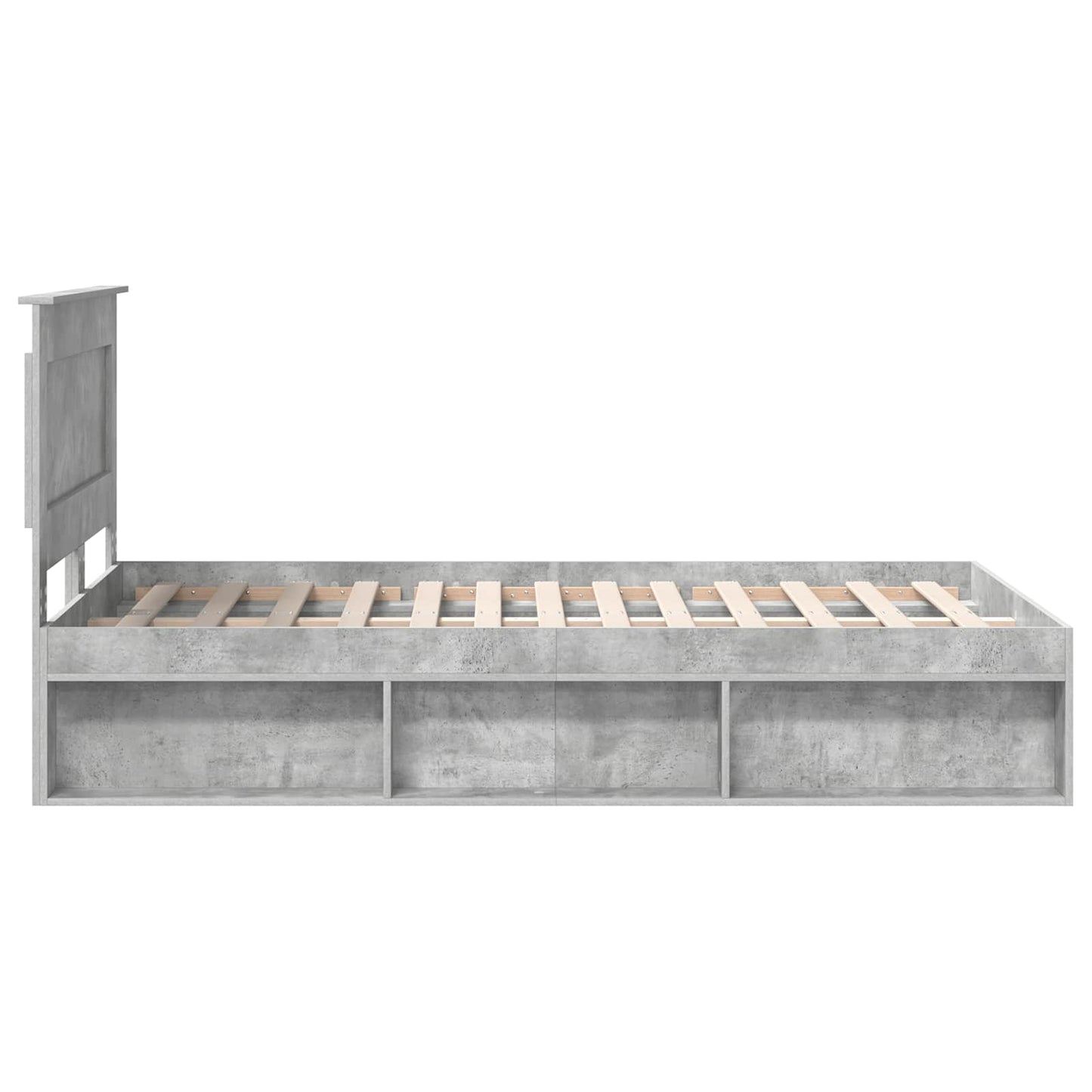 vidaXL Σκελετός Κρεβατιού Σκυρόδεμα 120 x 200 cm Στερεά ξυλεία πεύκου