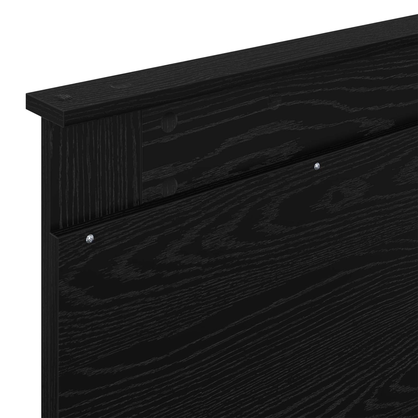 vidaXL Σκελετός Κρεβατιού Μαύρη Οξυά 90 x 200 cm Επεξεργασμένο Ξύλο