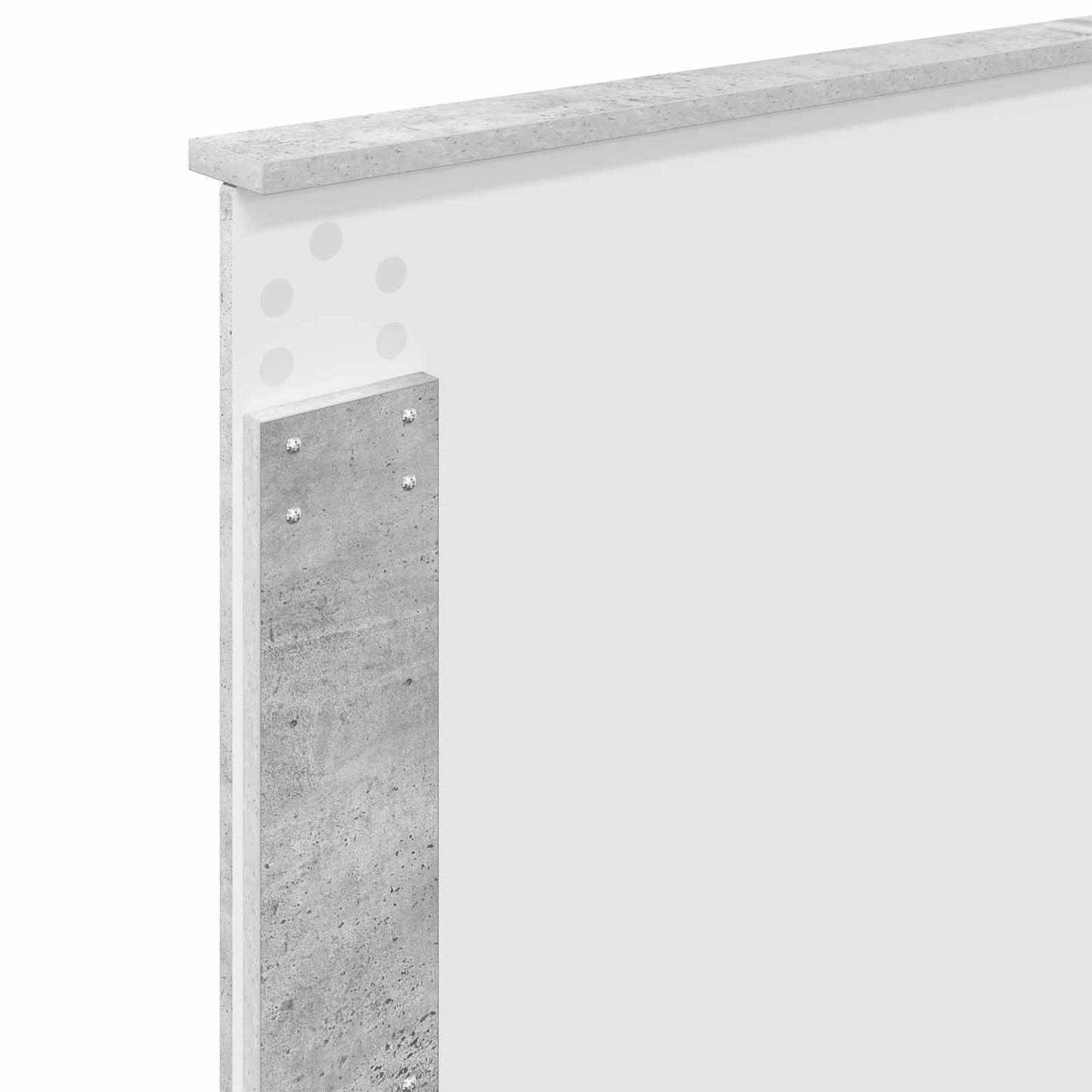 vidaXL Σκελετός Κρεβατιού Γκρι Μπετόν 90 x 190 cm Στερεά ξυλεία πεύκου