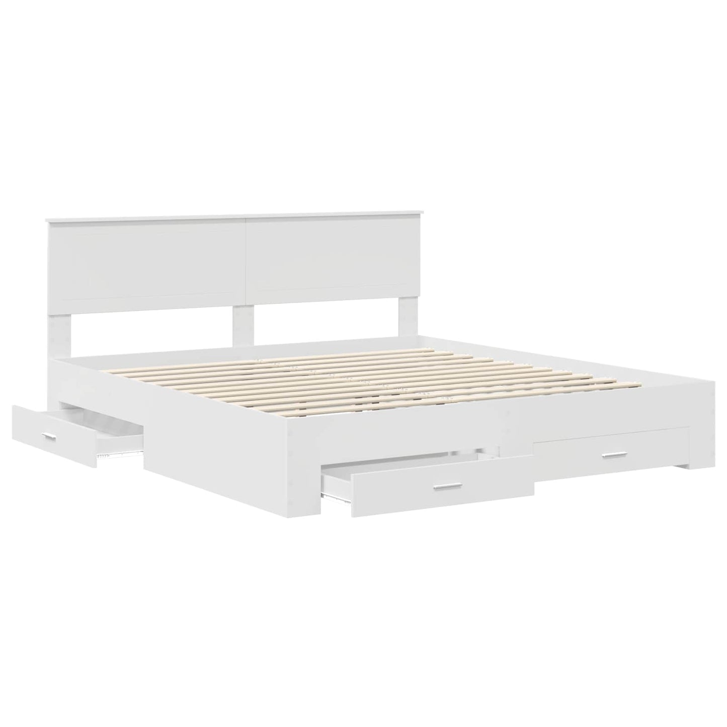 vidaXL Σκελετός Κρεβατιού Λευκό 180 x 200 cm Επεξεργασμένο Ξύλο