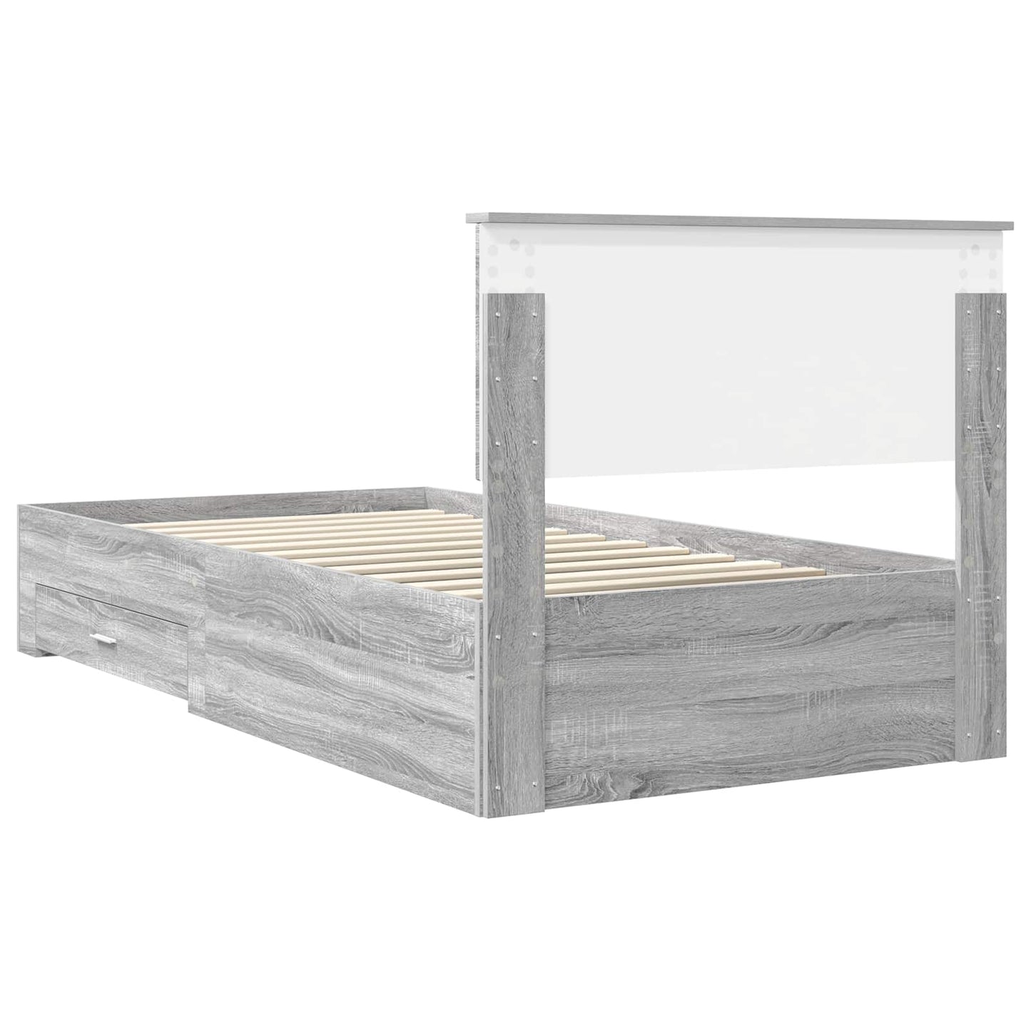 vidaXL Σκελετός Κρεβατιού Γκρι Sonoma 100 x 200 cm Επεξεργασμένο Ξύλο