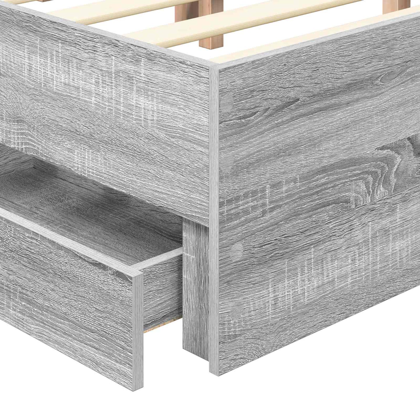 vidaXL Σκελετός Κρεβατιού Γκρίζο Σονομα 140 x 200 cm Μηχανήματος Ξύλο