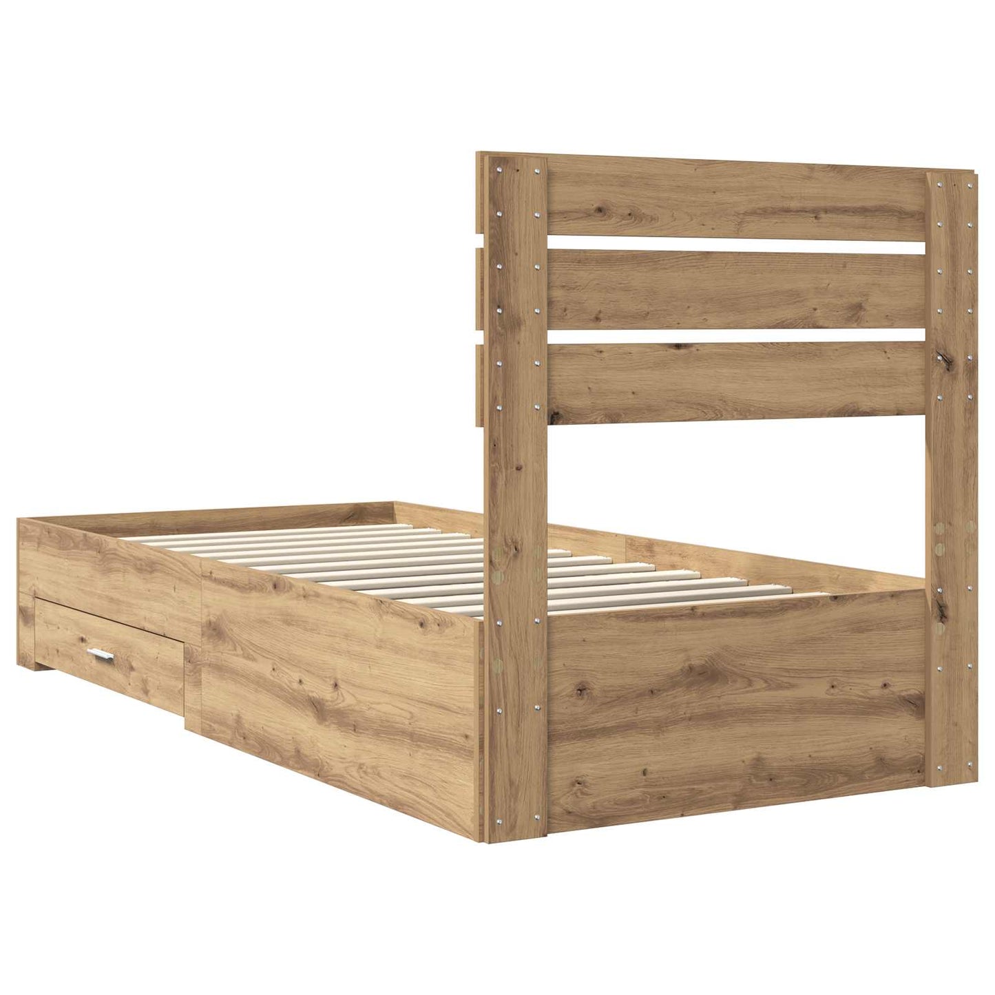 vidaXL Σκελετός Κρεβατιού Artisan Oak 100 x 200 cm Επεξεργασμένο Ξύλο