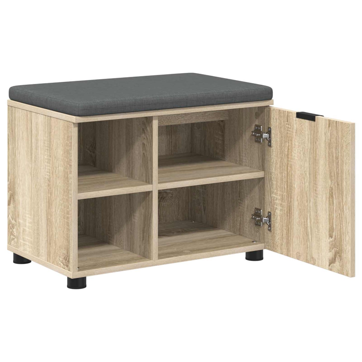 vidaXL Παγκάκι Χαλωρίου με μαξιλάρι Δρύς Sonoma 60 x 38 x 46 εκ