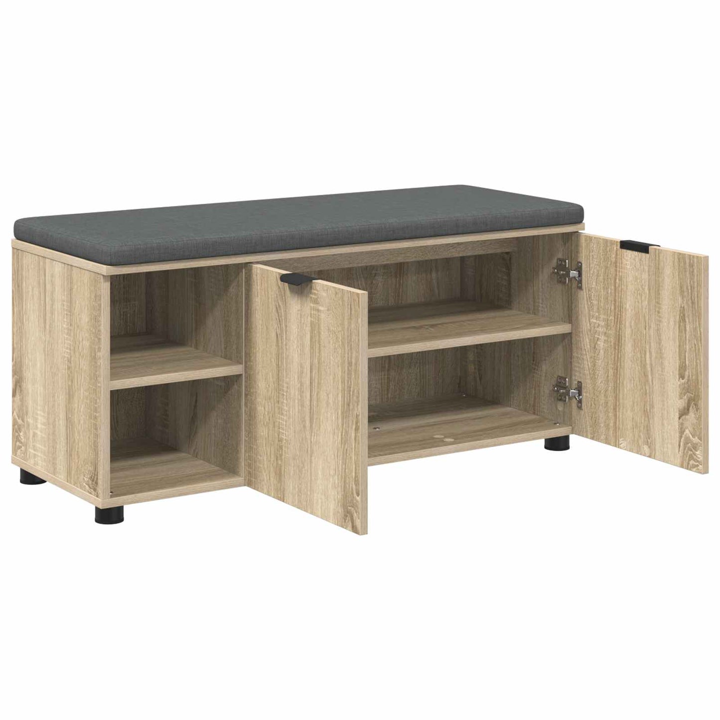 vidaXL Παγκάκι Χαλωρίου με μαξιλάρι Δρύς Sonoma 100 x 38 x 46 εκ