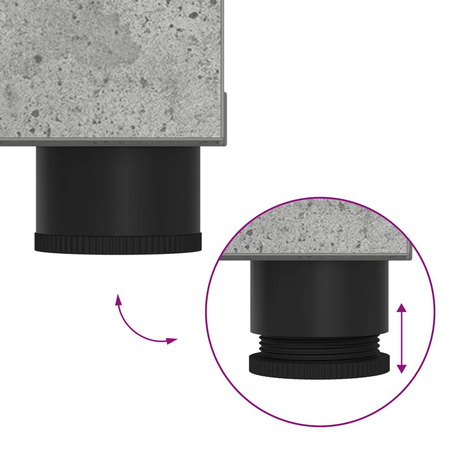 vidaXL Παγκάκι Χαλωρίου με μαξιλάρι Σκυρόδεμα Γκρι 100 x 38 x 46 εκ