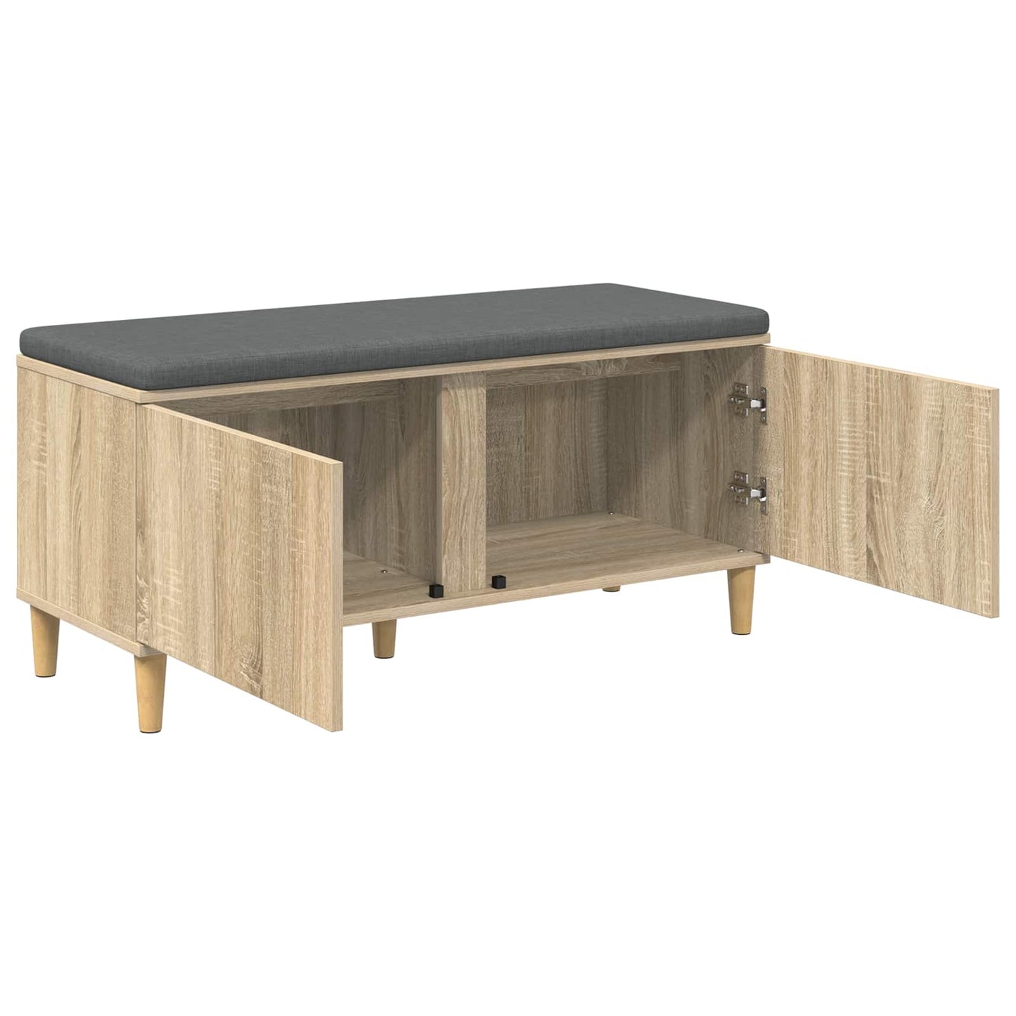 vidaXL Παγκάκι Χαλωρίου με μαξιλάρι Δρύς Sonoma 100 x 38 x 46 εκ