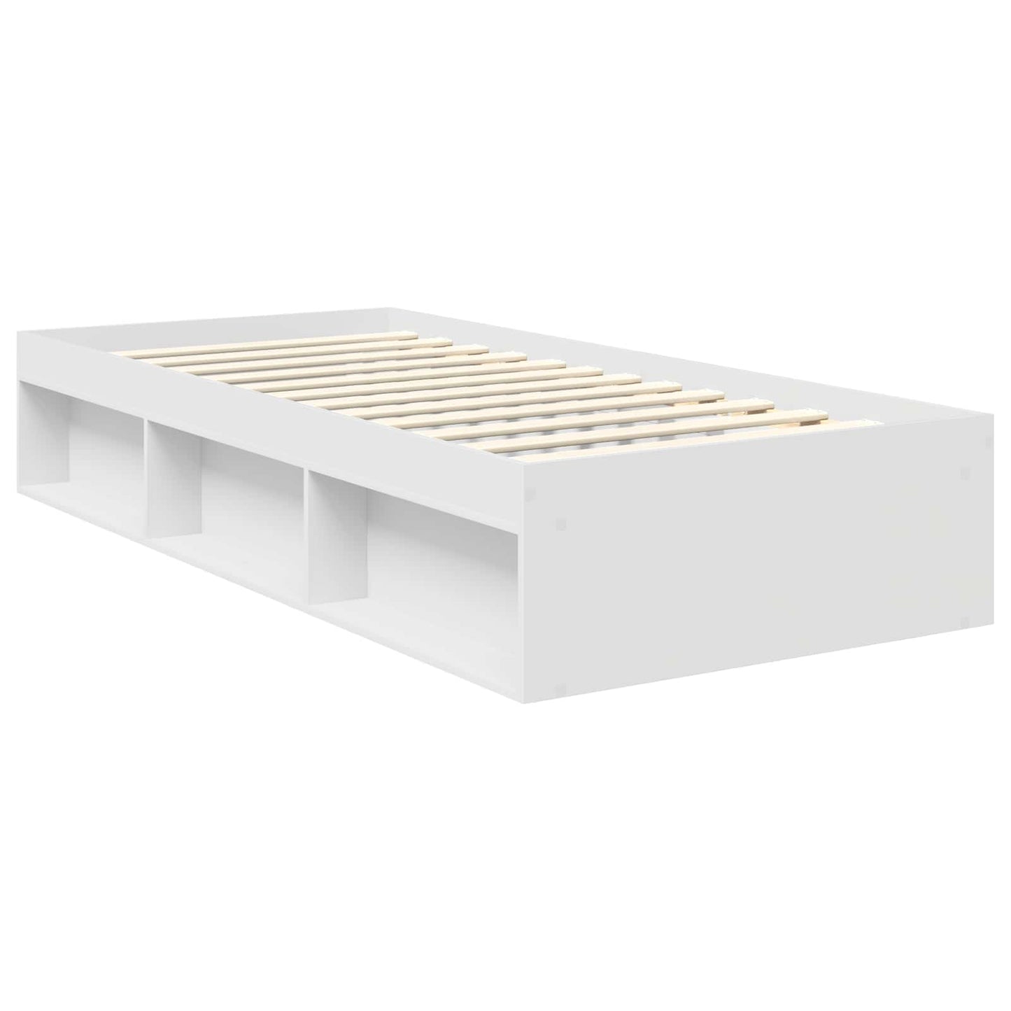 vidaXL Σκελετός Κρεβατιού Λευκό 90 x 200 cm Στερεά ξυλεία πεύκου