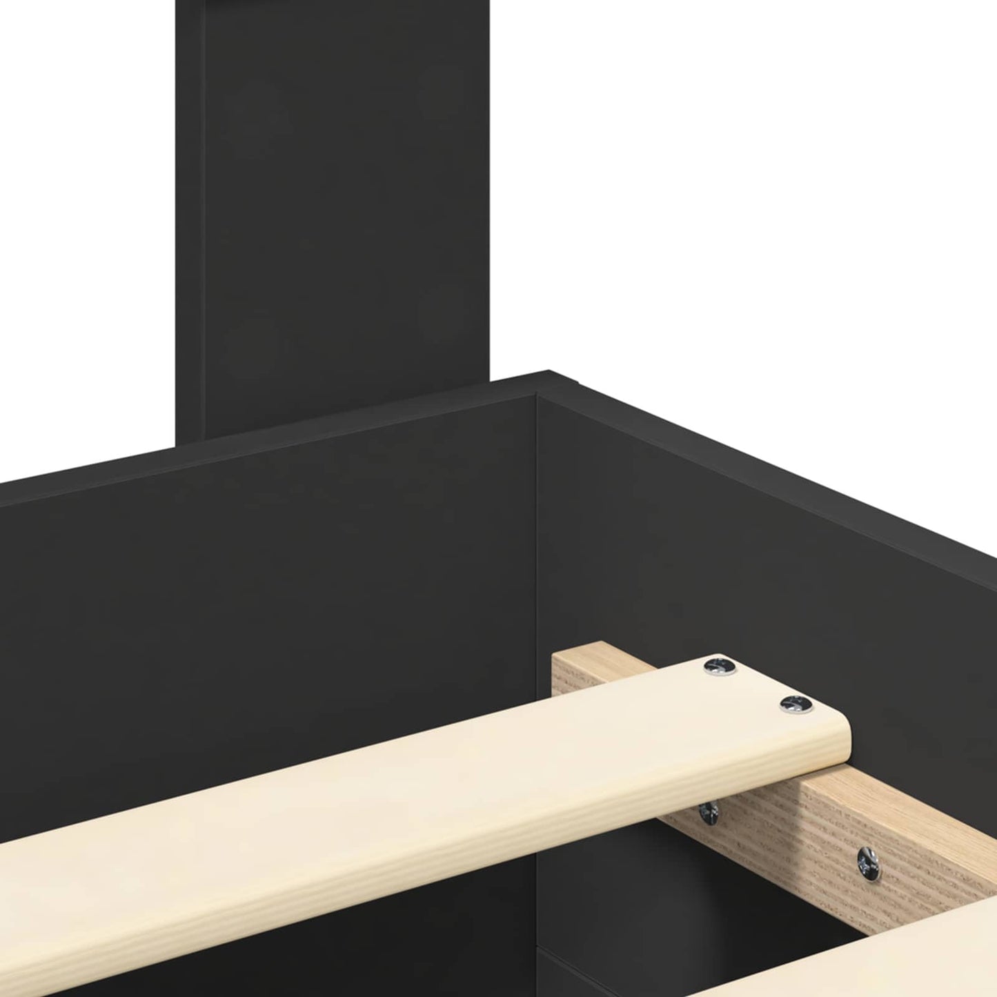 vidaXL Σκελετός Κρεβατιού Μαύρο 135 x 190 cm Επεξεργασμένο Ξύλο