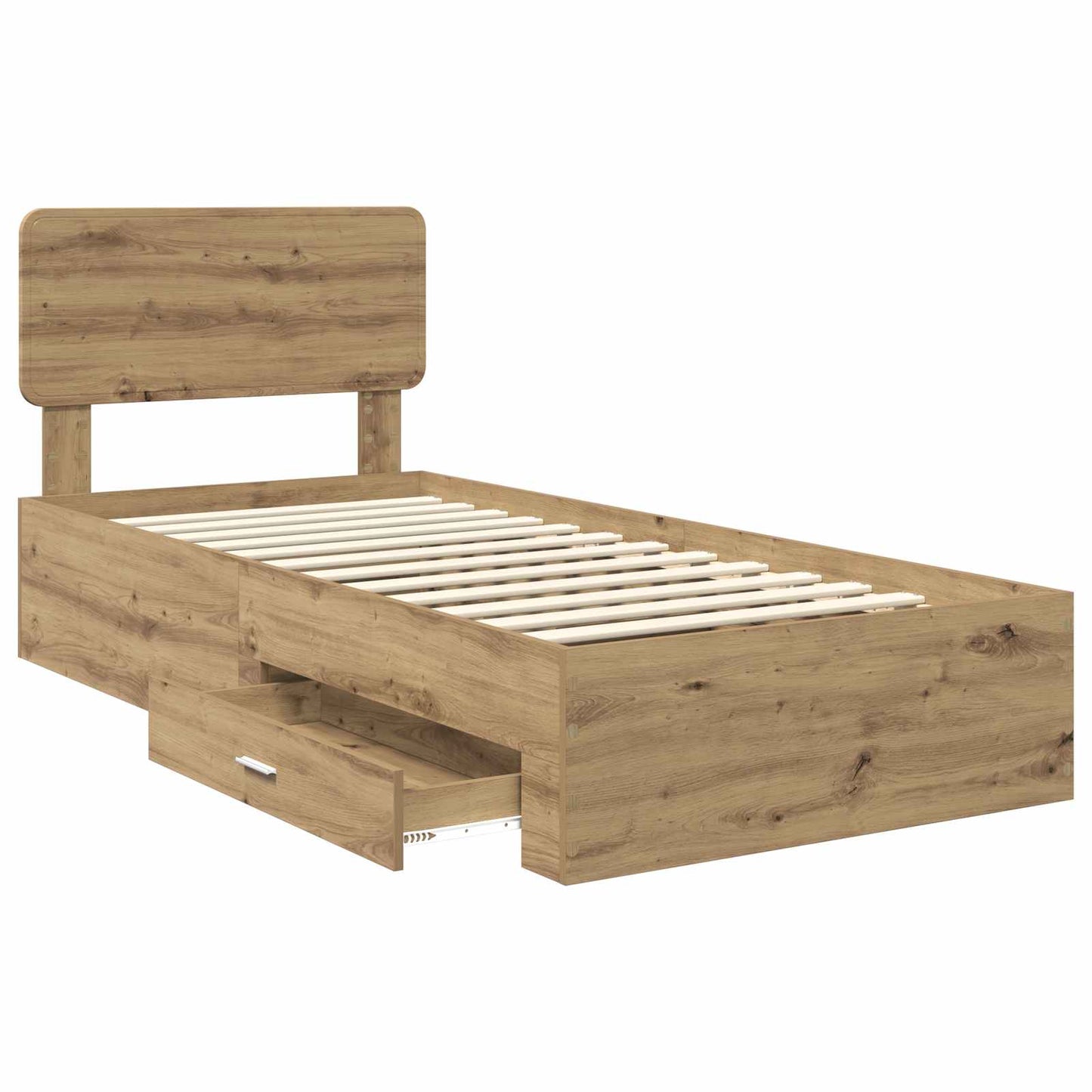vidaXL Σκελετός Κρεβατιού Artisan Oak 100 x 200 cm Επεξεργασμένο Ξύλο