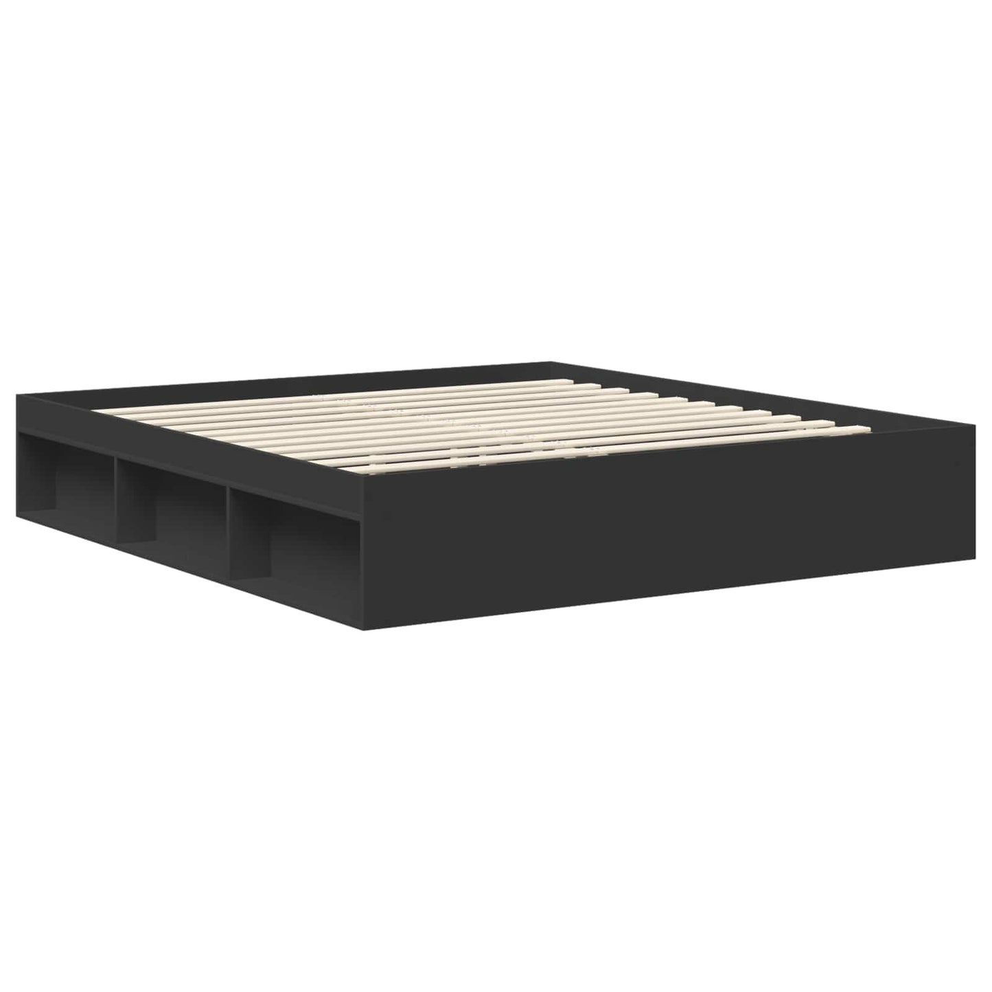 vidaXL Σκελετός Κρεβατιού Μαύρο 180 x 200 cm Στερεά ξυλεία πεύκου