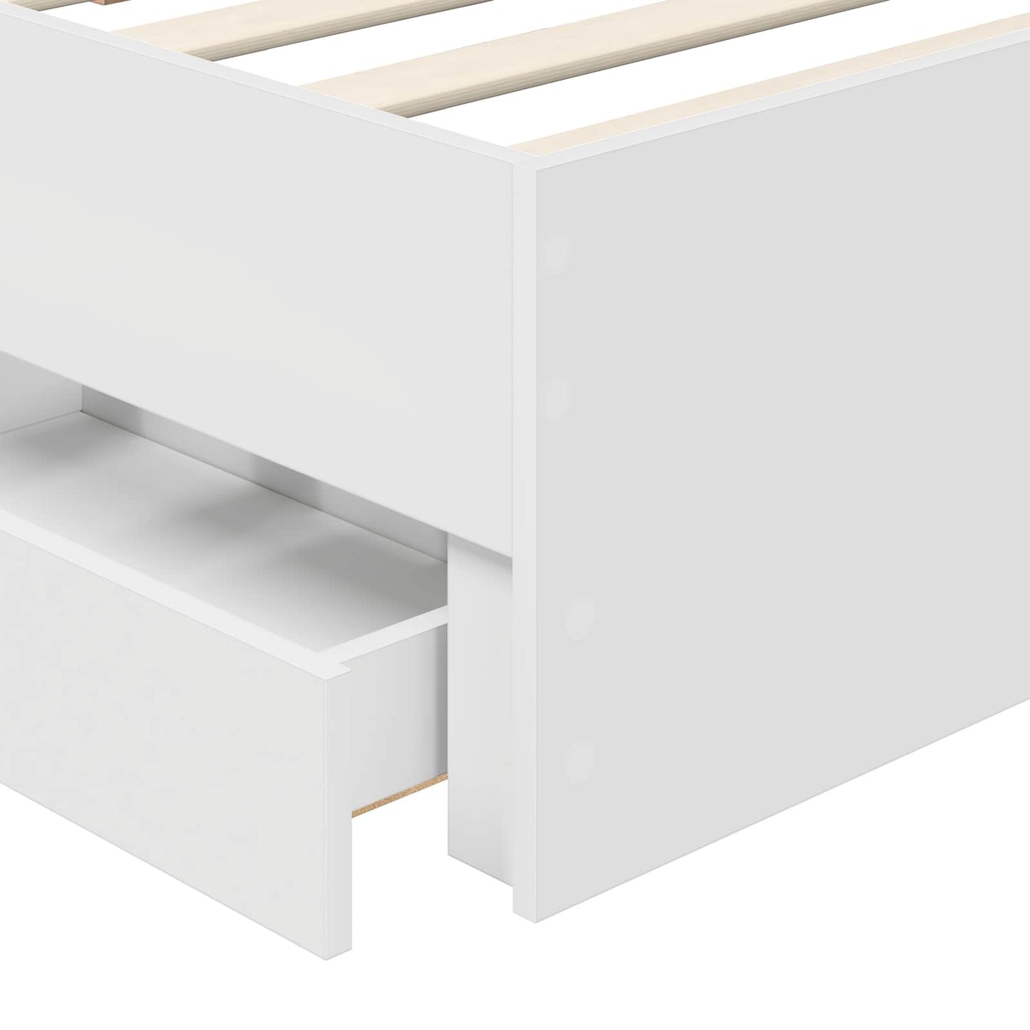 vidaXL Σκελετός Κρεβατιού Λευκό 90 x 190 cm Μηχανήματος Ξύλο