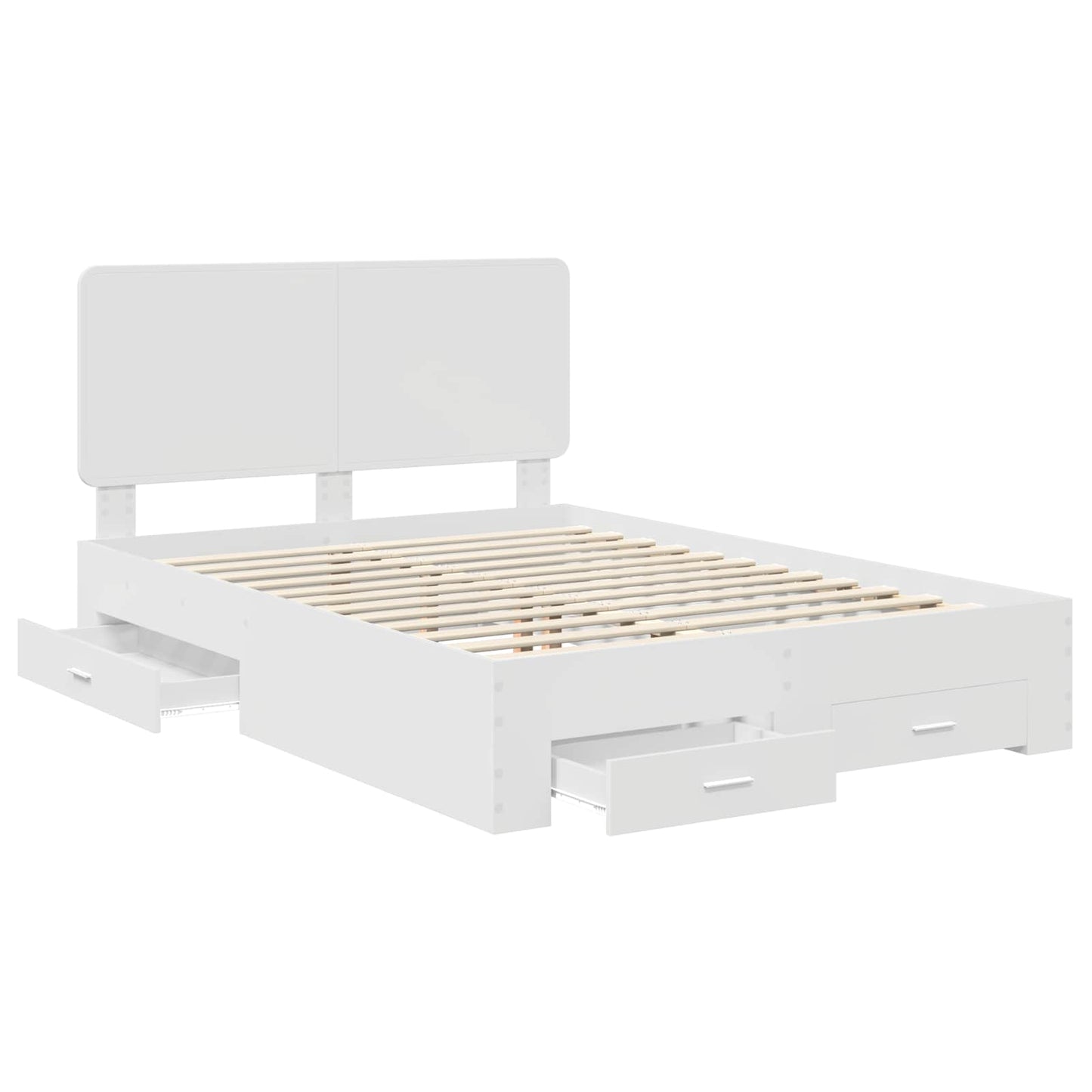 vidaXL Σκελετός Κρεβατιού Λευκό 140 x 200 cm Επεξεργασμένο ξύλο