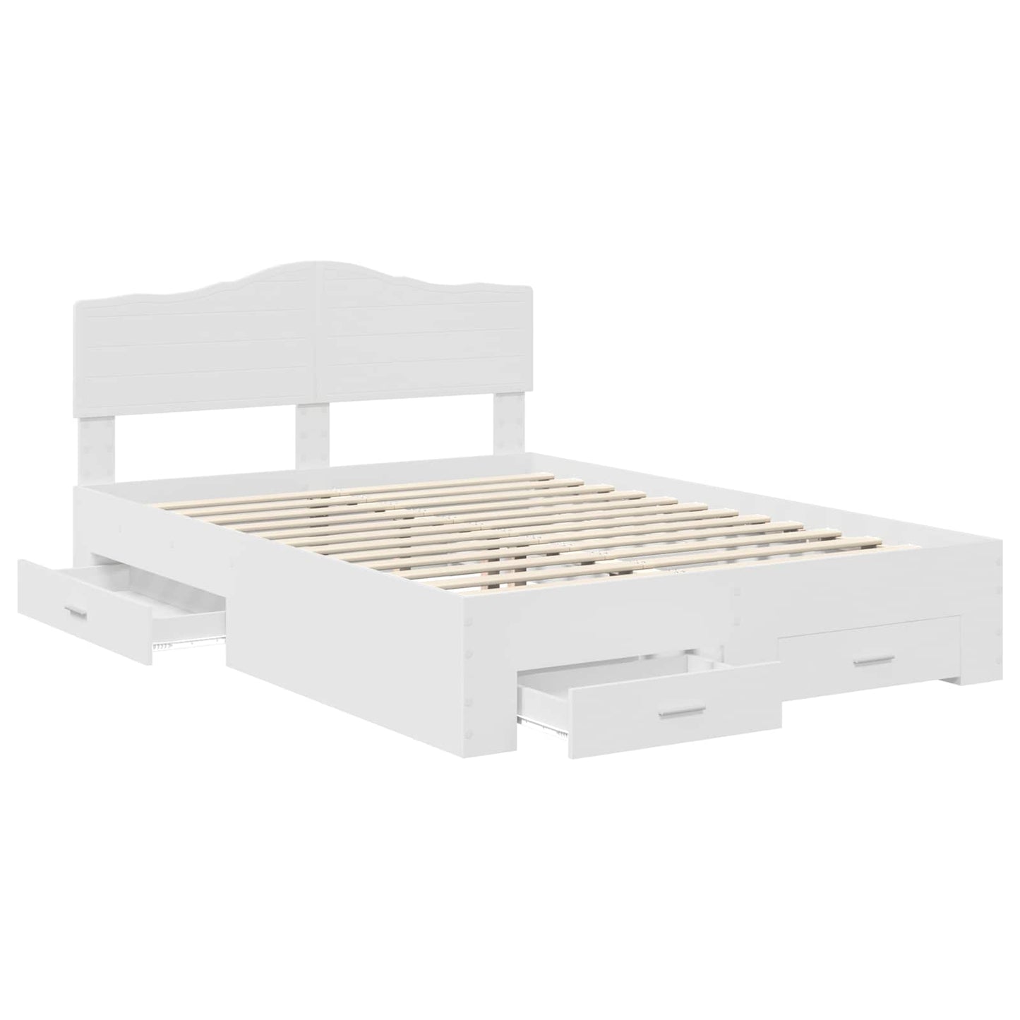 vidaXL Σκελετός Κρεβατιού Λευκό 140 x 190 cm Επεξεργασμένο ξύλο