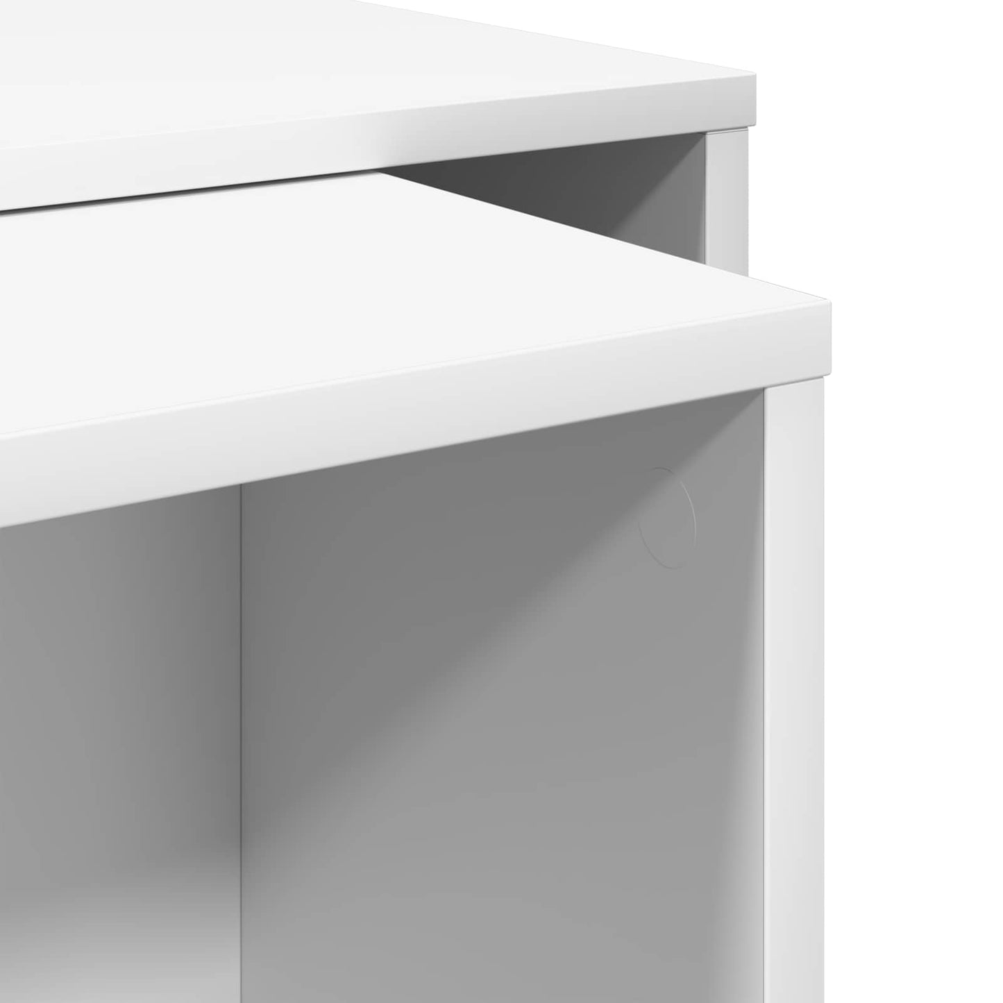 vidaXL Σετ Τραπεζιού Για Καφέ 2 pcs Λευκό Επεξεργασμένο ξύλο
