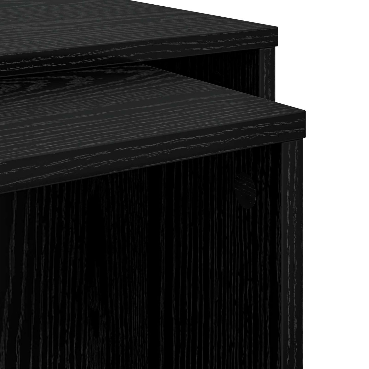 vidaXL Σετ Τραπεζιού Για Καφέ 2 pcs Μαύρη Οξυά Επεξεργασμένο ξύλο