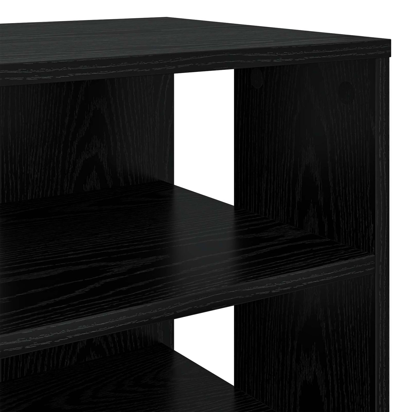 vidaXL Ντουλάπα Παπουτσιών με ράφι 2 pcs Μαύρη Οξυά Επεξεργασμένο ξύλο