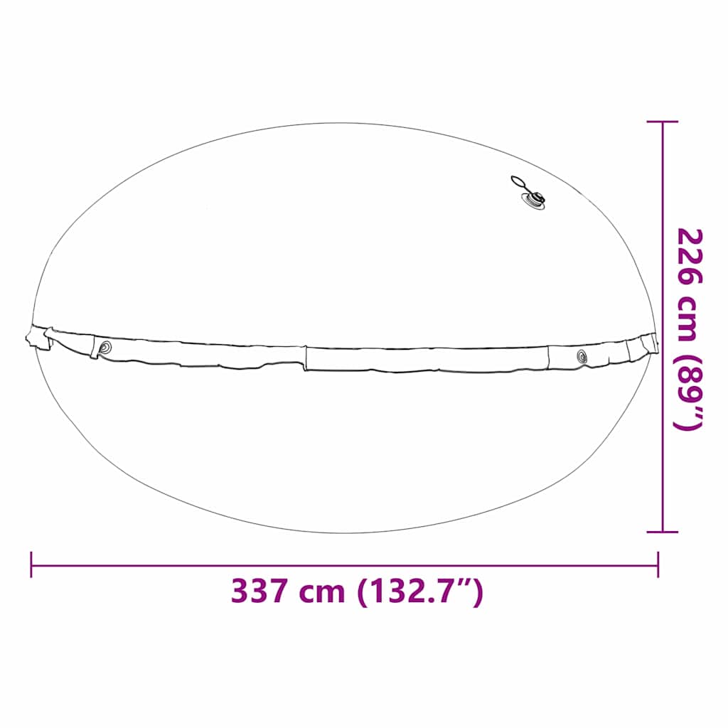 vidaXL Μαξιλάρι πισίνας για πισίνα πάνω από το έδαφος Μπλε Ø 400 εκ.