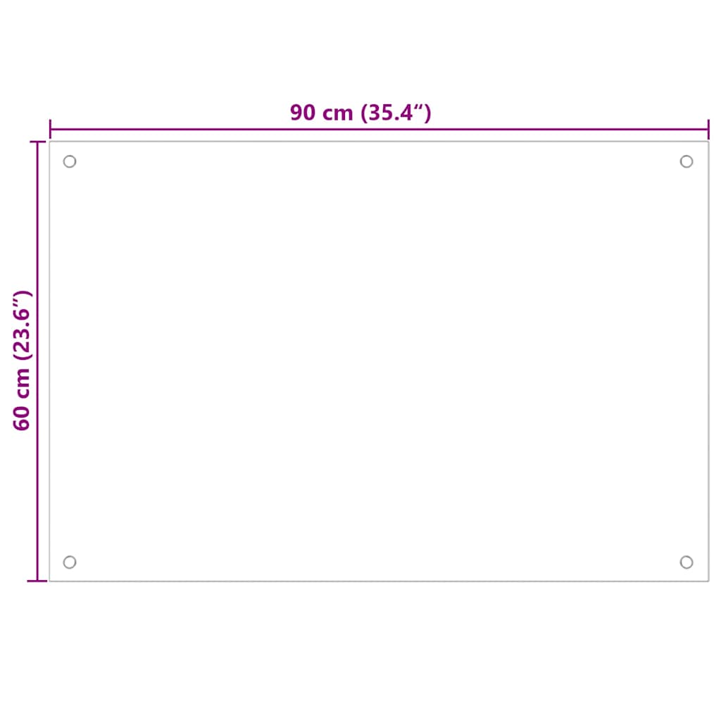 vidaXL Πλάτη κουζίνας 2 τμχ. Λευκό 90 x 60 cm σκληρυμένο γυαλί