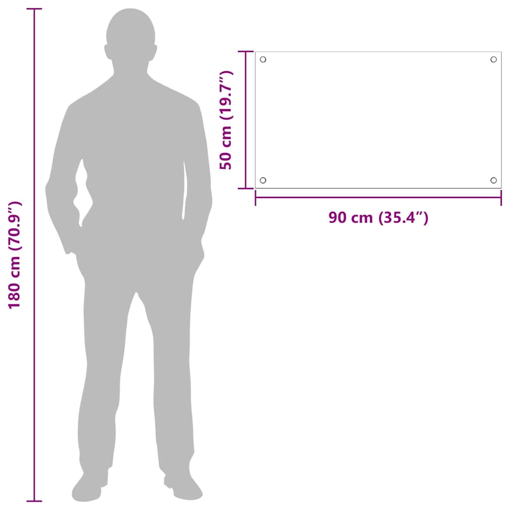 vidaXL Πίσω Πάνελ Κουζίνας 2 pcs Ανοιχτό γκρι 90 x 50 cm