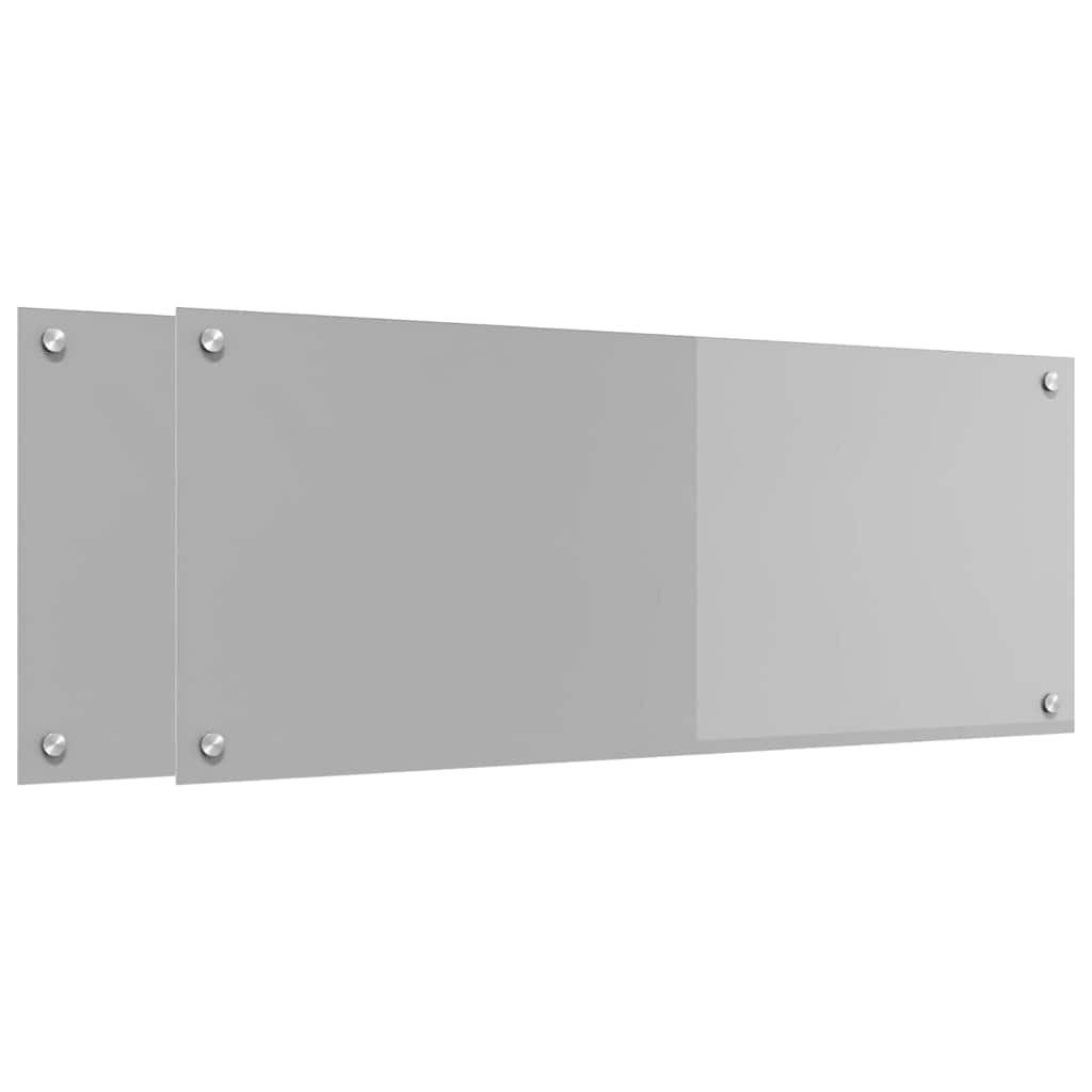 vidaXL Πίσω Πάνελ Κουζίνας 2 pcs Ανοιχτό γκρι 100 x 40 cm