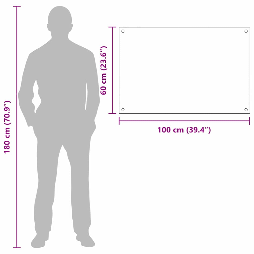 vidaXL Πίσω Πάνελ Κουζίνας 2 pcs Σκούρο Γκρι 100 x 60 cm