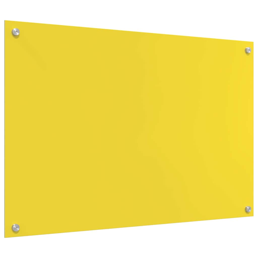 vidaXL Πίσω Πάνελ Κουζίνας 2 pcs Κίτρινο 90 x 60 cm σκληρυμένο γυαλί