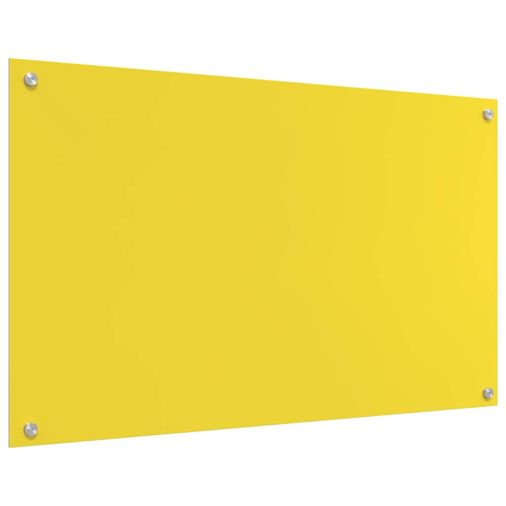 vidaXL Πίσω Πάνελ Κουζίνας 2 pcs Κίτρινο 100 x 60 cm σκληρυμένο γυαλί