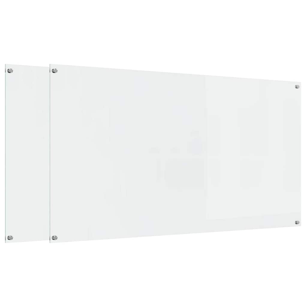 vidaXL Πίσω Πάνελ Κουζίνας 2 pcs Διαφανές 110 x 60 cm σκληρυμένο γυαλί