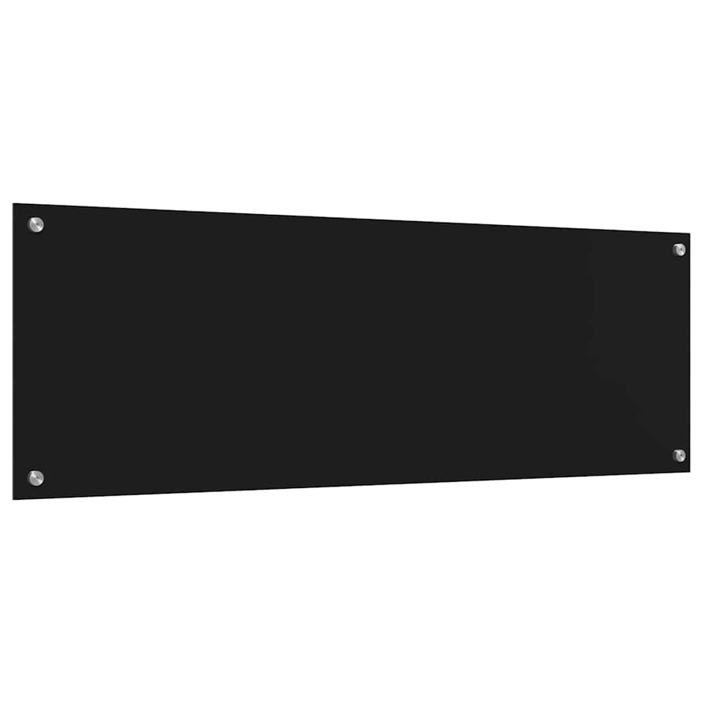 vidaXL Πίσω Πάνελ Κουζίνας 2 pcs Μαύρο 120 x 40 cm σκληρυμένο γυαλί