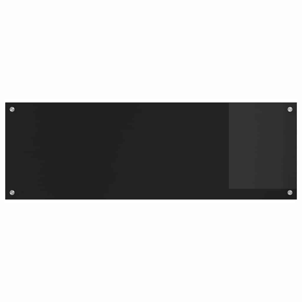 vidaXL Πίσω Πάνελ Κουζίνας 2 pcs Μαύρο 120 x 40 cm σκληρυμένο γυαλί