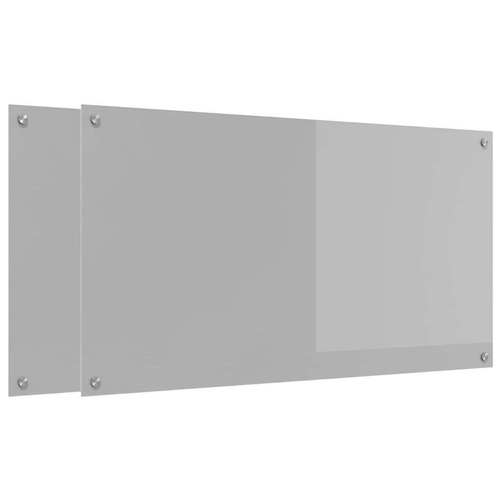 vidaXL Πίσω Πάνελ Κουζίνας 2 pcs Ανοιχτό γκρι 110 x 60 cm