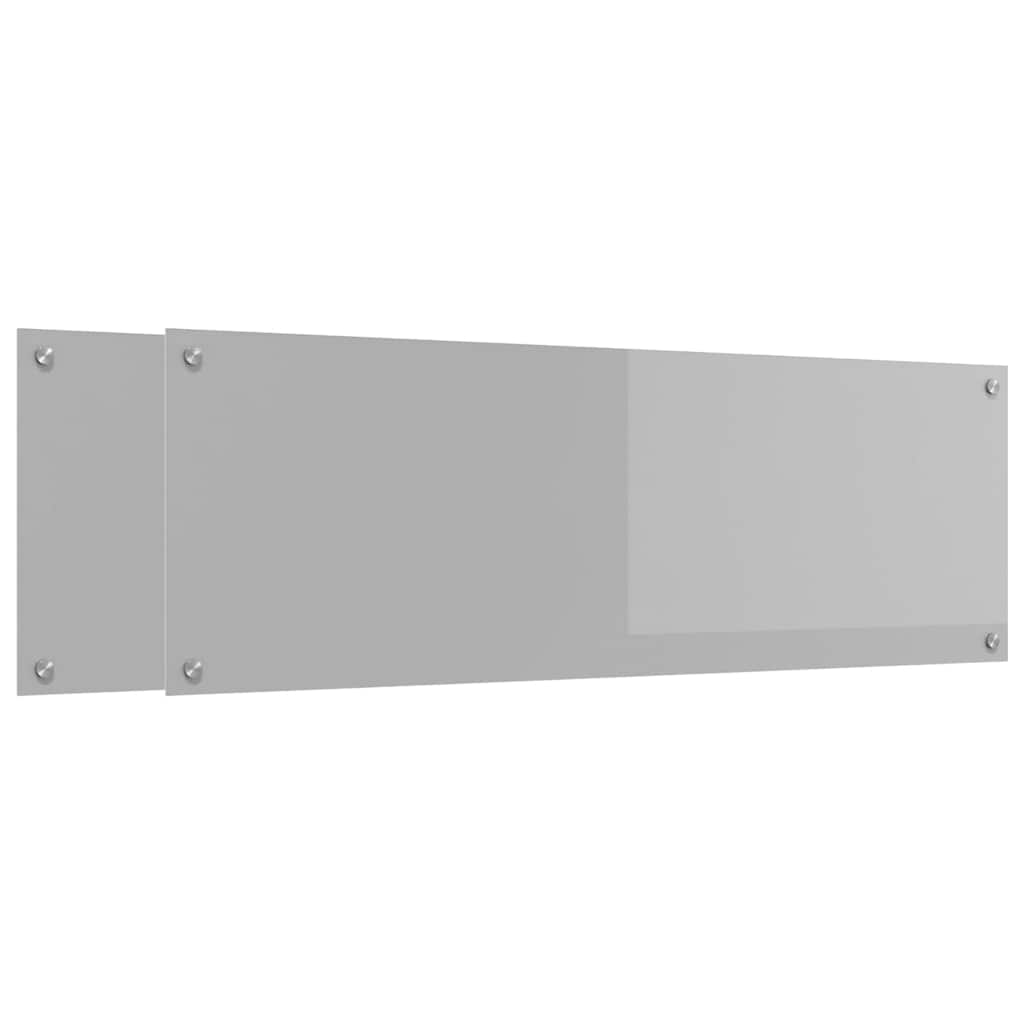 vidaXL Πίσω Πάνελ Κουζίνας 2 pcs Ανοιχτό γκρι 120 x 40 cm
