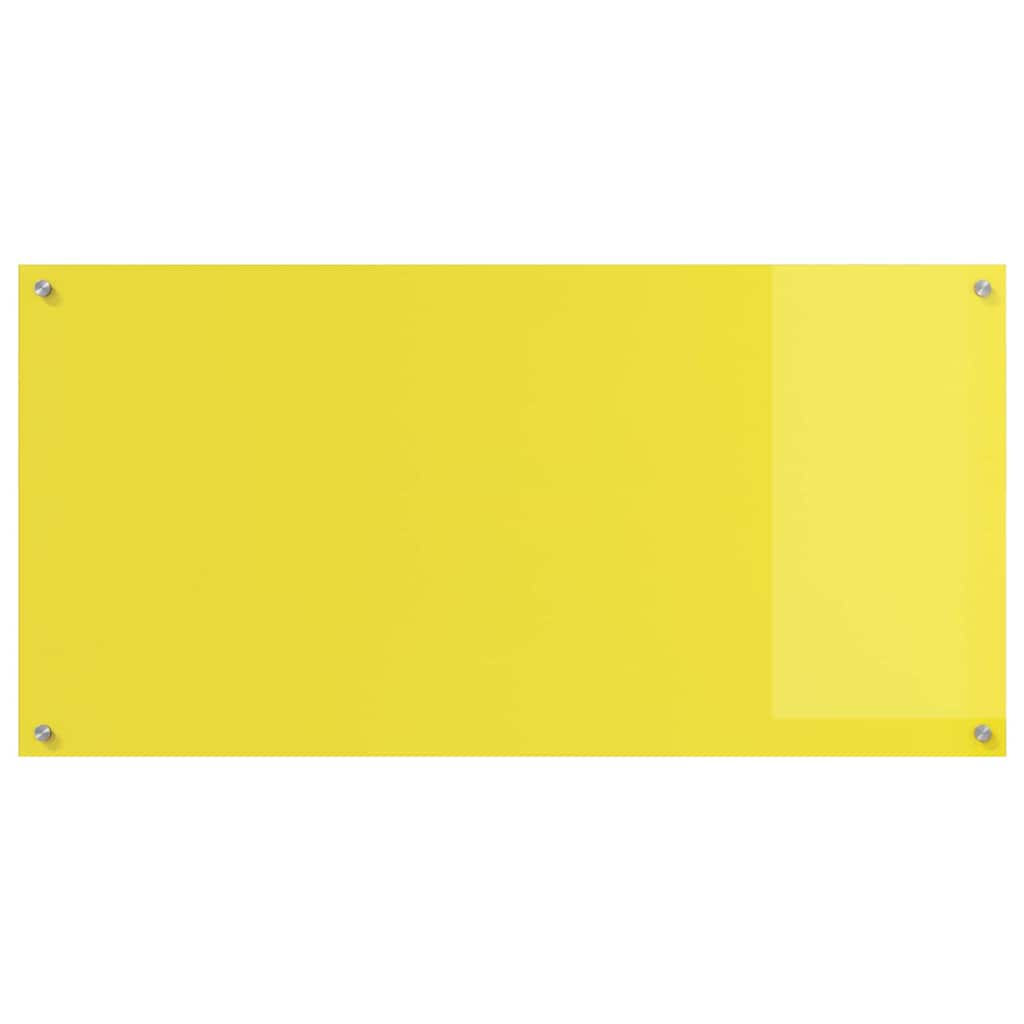 vidaXL Πίσω Πάνελ Κουζίνας 2 pcs Κίτρινο 120 x 60 cm σκληρυμένο γυαλί
