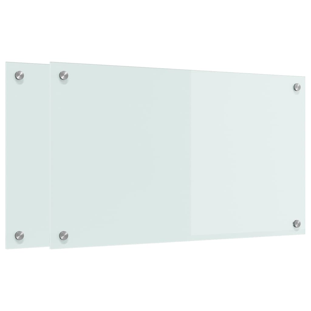 vidaXL Πίσω Πάνελ Κουζίνας 2 pcs Λευκό 70 x 40 x 0.8 εκ