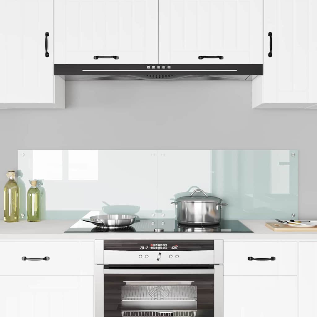 vidaXL Πίσω Πάνελ Κουζίνας Λευκό 80 x 40 x 0.8 εκ. σκληρυμένο γυαλί