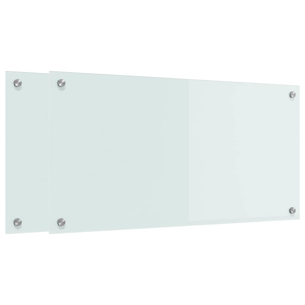 vidaXL Πίσω Πάνελ Κουζίνας Λευκό 80 x 40 x 0.8 εκ. σκληρυμένο γυαλί