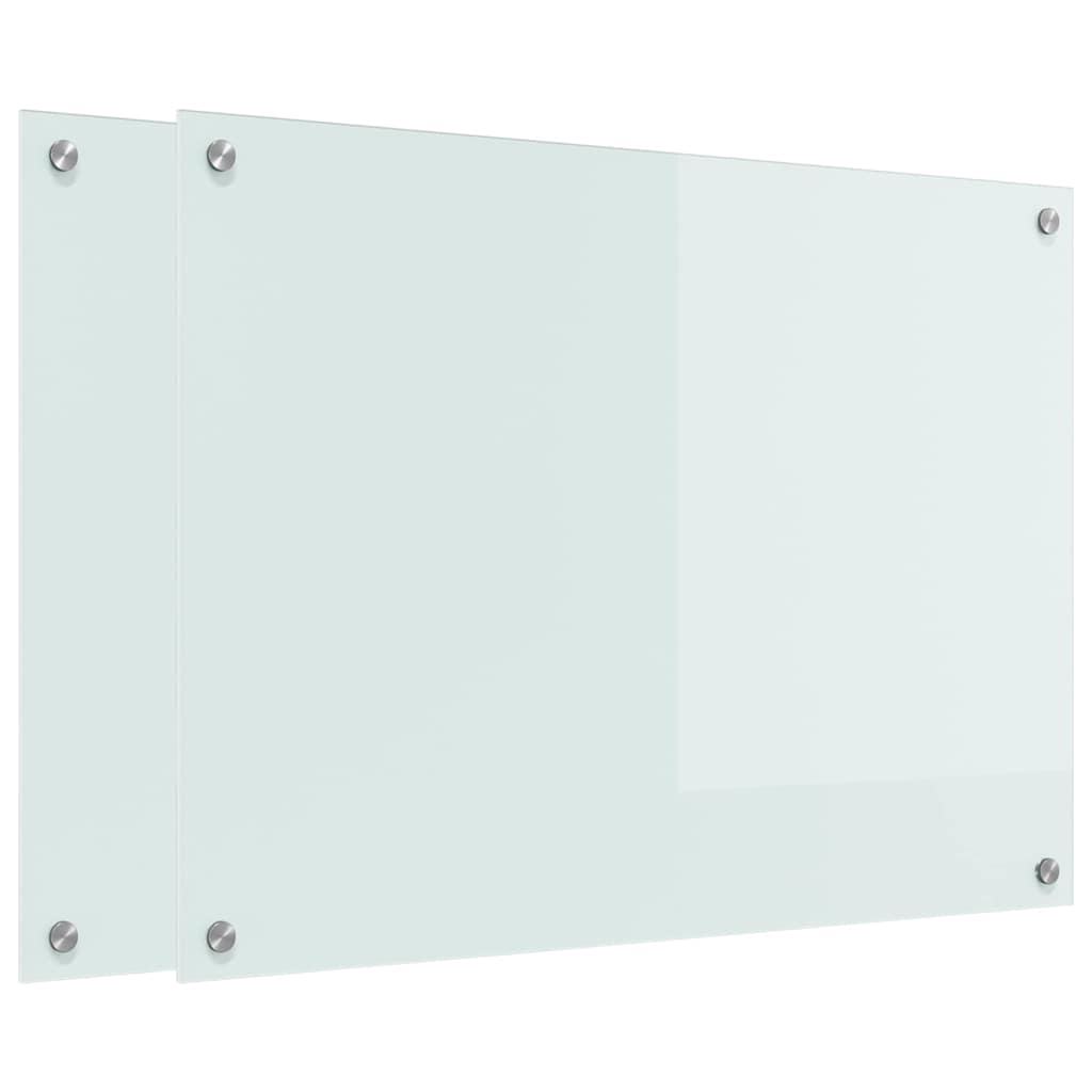 vidaXL Πίσω Πάνελ Κουζίνας Λευκό 80 x 60 x 0.8 εκ σκληρυμένο γυαλί
