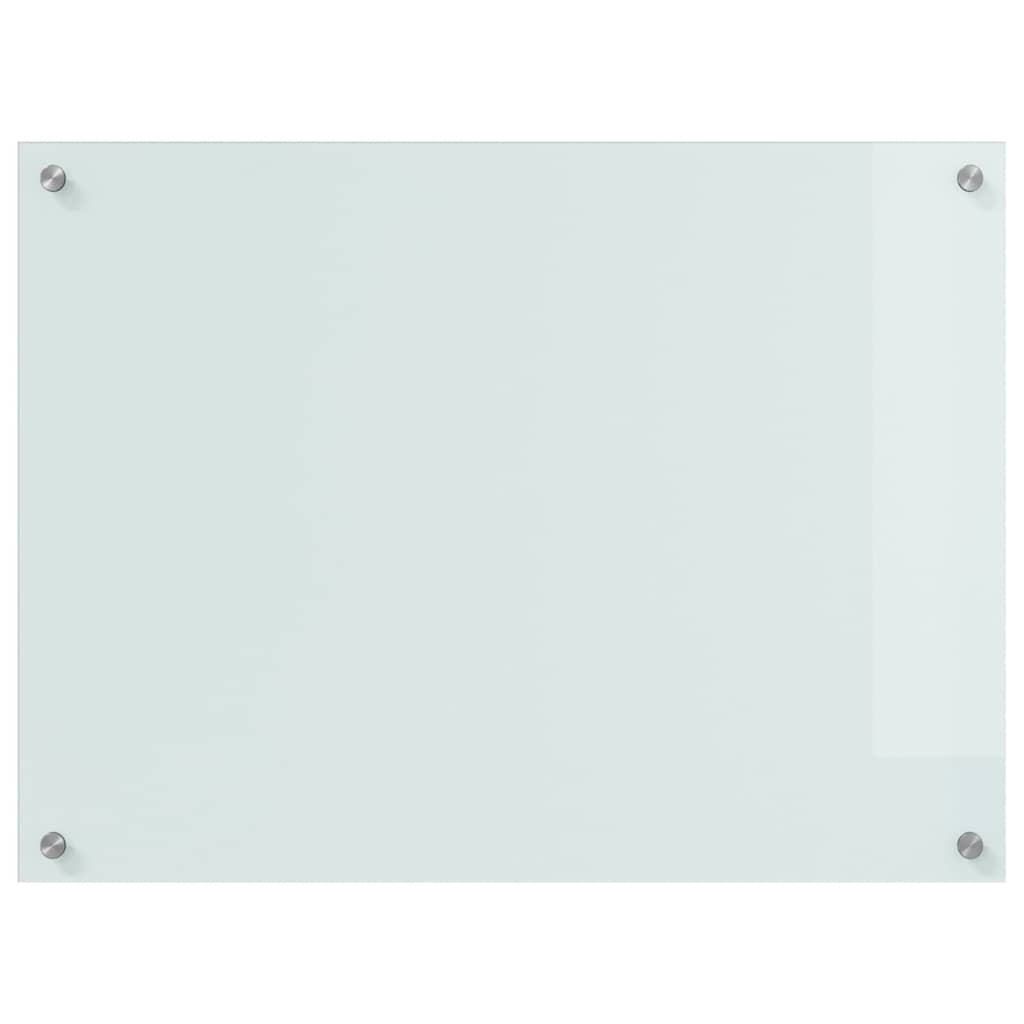 vidaXL Πίσω Πάνελ Κουζίνας Λευκό 80 x 60 x 0.8 εκ σκληρυμένο γυαλί