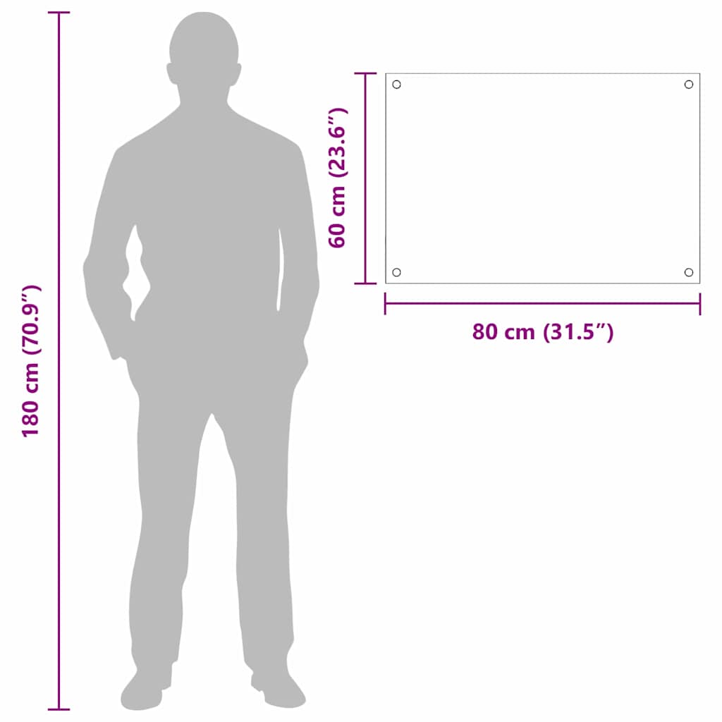vidaXL Πλάτη κουζίνας 2 τεμ. Λευκό 80 x 60 cm σκληρυμένο γυαλί