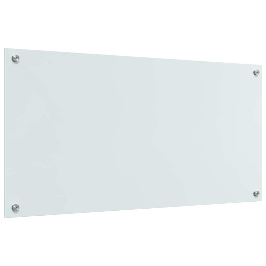 vidaXL Πίσω Πάνελ Κουζίνας Λευκό 100 x 50 x 0.8 εκ σκληρυμένο γυαλί