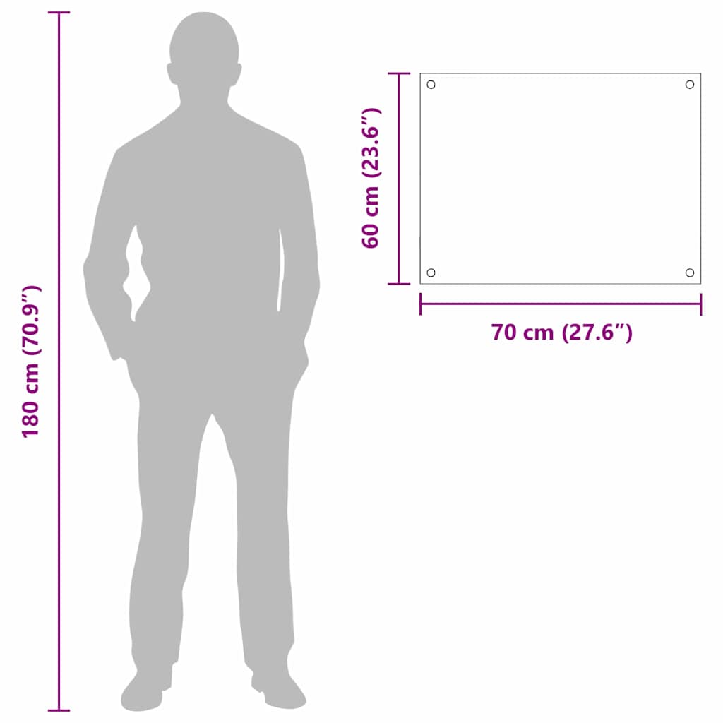 vidaXL Πίσω Πάνελ Κουζίνας Διαφανές 70 x 60 x 0.8 εκ σκληρυμένο γυαλί