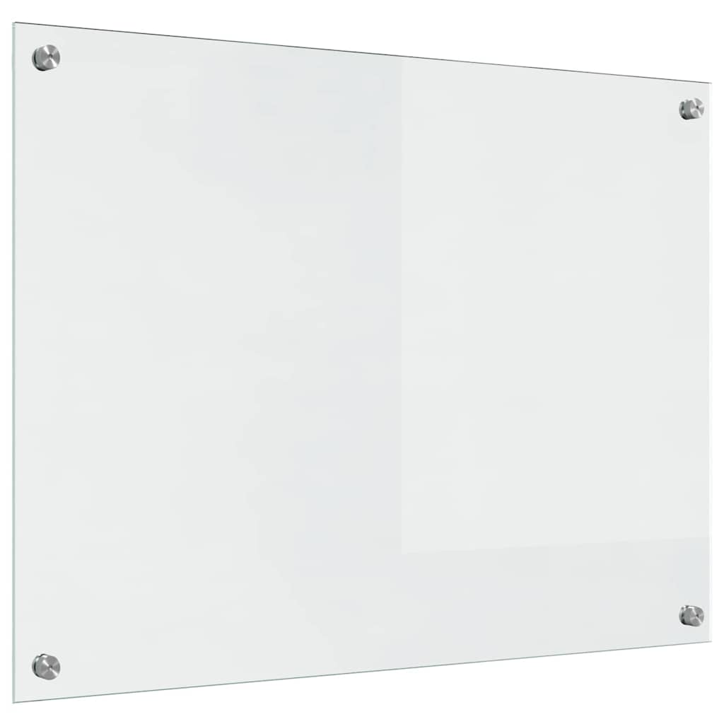 vidaXL Πίσω Πάνελ Κουζίνας Διαφανές 80 x 60 x 0.8 εκ σκληρυμένο γυαλί