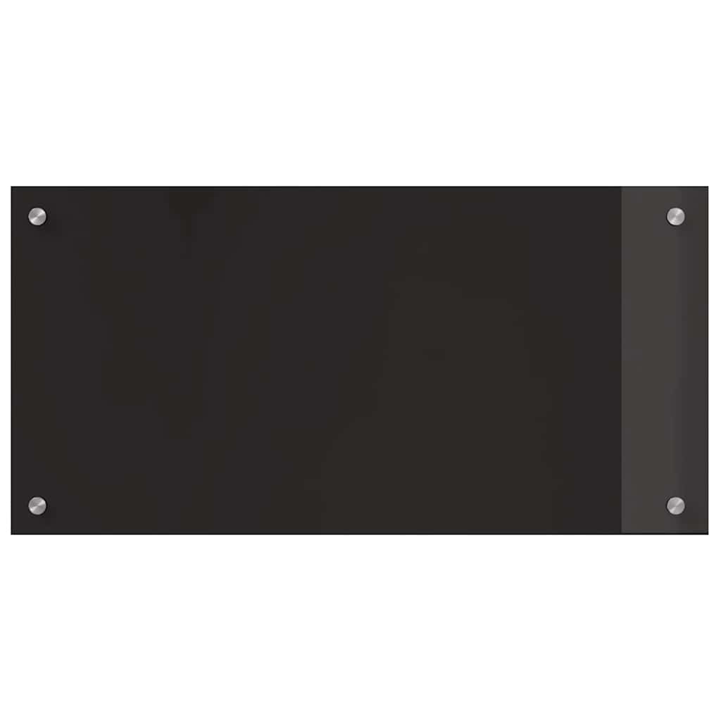 vidaXL Πίσω Πάνελ Κουζίνας Μαύρο 80 x 40 x 0.8 εκ. σκληρυμένο γυαλί