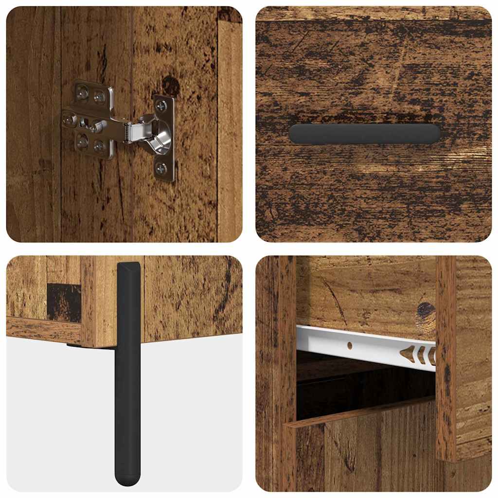 vidaXL Highboard Παλιό Ξύλο 69,5 x 34 x 180 εκ. Επεξεργασμένο ξύλο