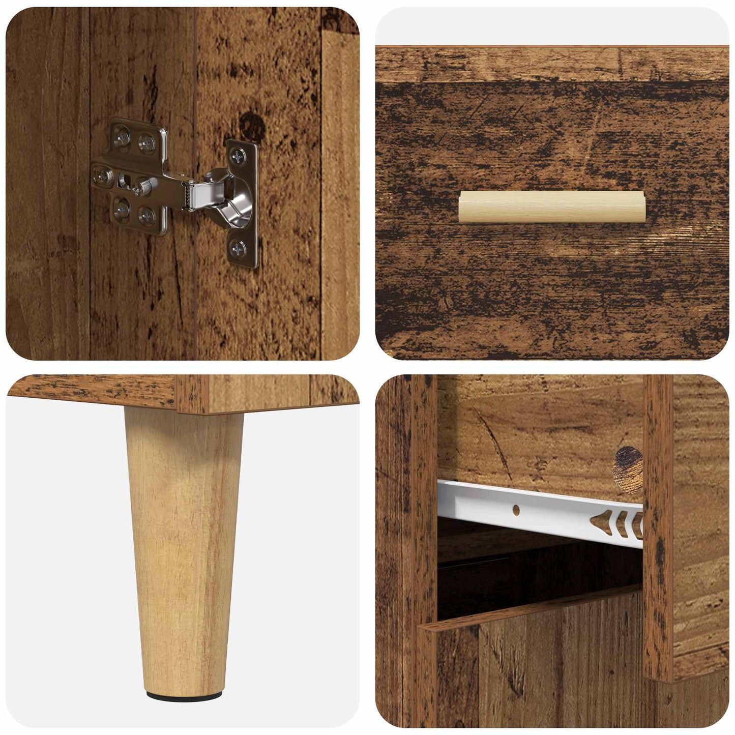 vidaXL Highboard Παλιό Ξύλο 69,5 x 32,5 x 180 εκ Επεξεργασμένο ξύλο