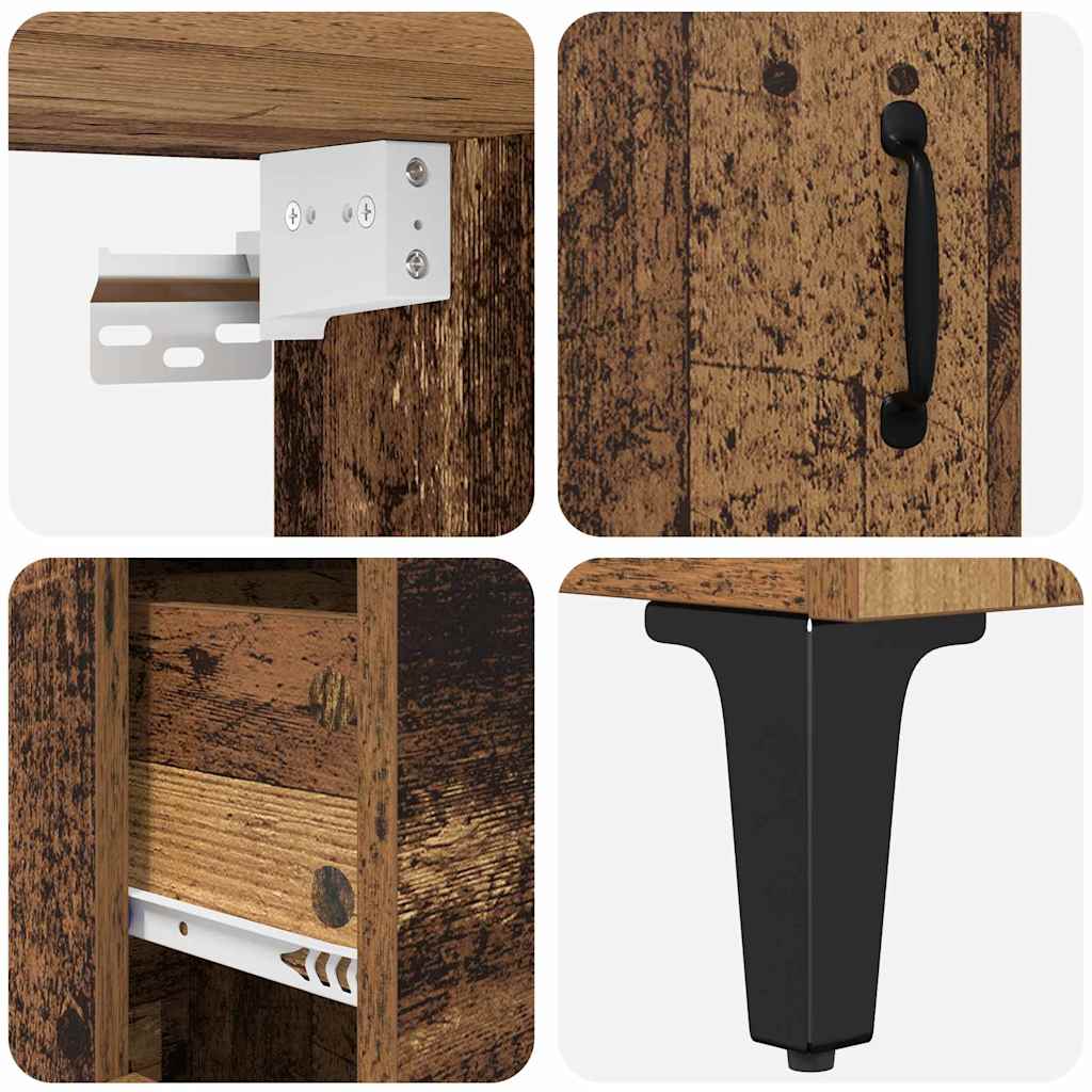 vidaXL Highboard Παλιό Ξύλο 69,5 x 34 x 180 εκ. Επεξεργασμένο ξύλο