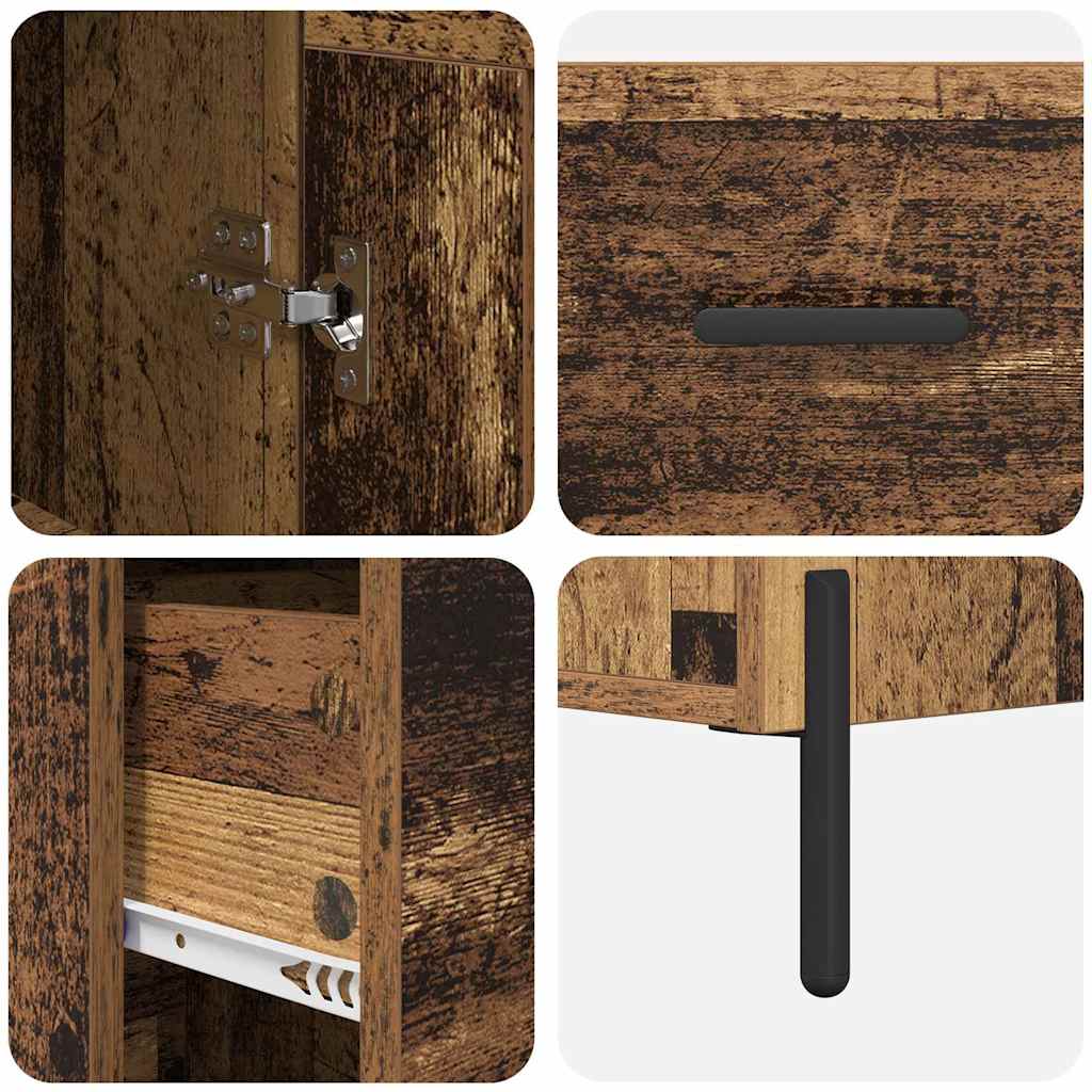 vidaXL Highboard Παλιό Ξύλο 34,5 x 34 x 180 εκ. Επεξεργασμένο ξύλο