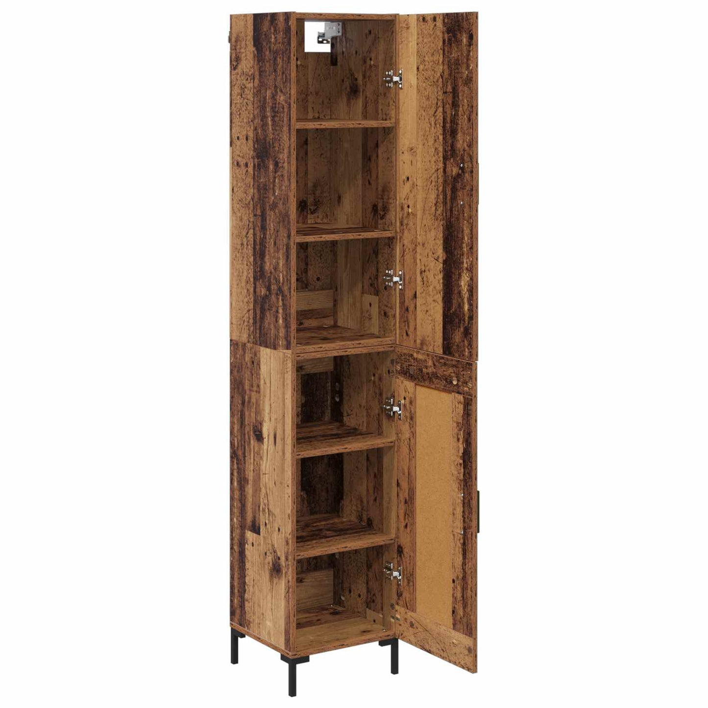 vidaXL Highboard Παλιό Ξύλο 34,5 x 34 x 180 εκ. Επεξεργασμένο Ξύλο