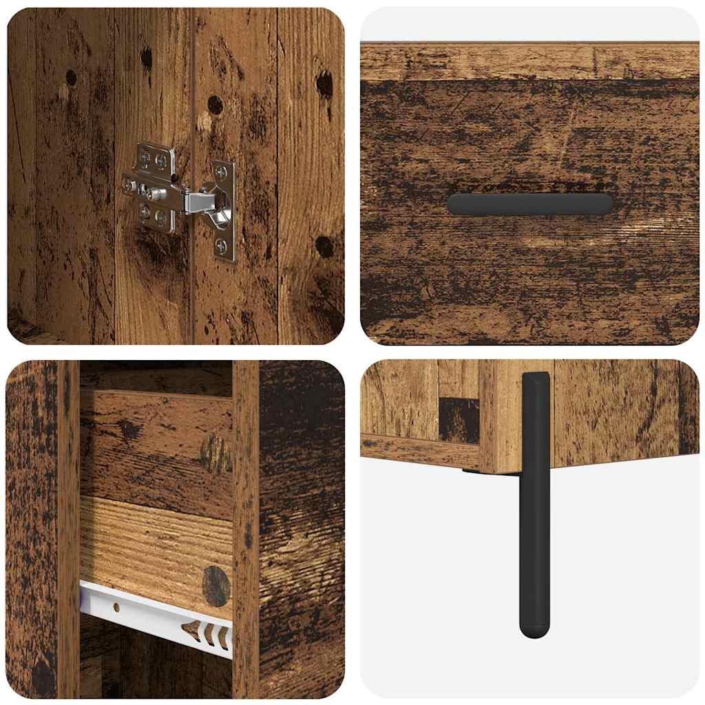 vidaXL Highboard Παλιό Ξύλο 34,5 x 34 x 180 εκ. Επεξεργασμένο ξύλο